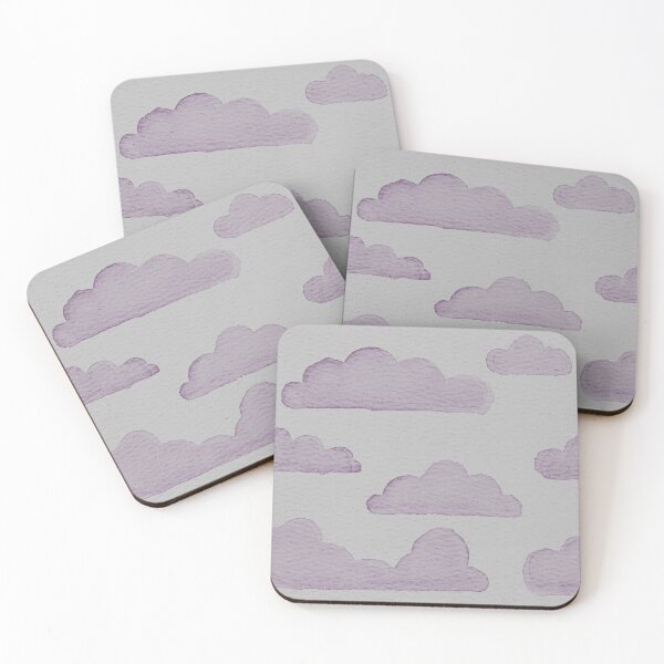 Item preview, Dreamtime Clouds Watercolor Pattern - Fog + Plum designed and sold by Irene Estelle.