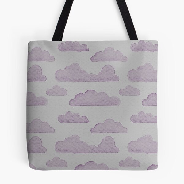 Item preview, Dreamtime Clouds Watercolor Pattern - Fog + Plum designed and sold by Irene Estelle.