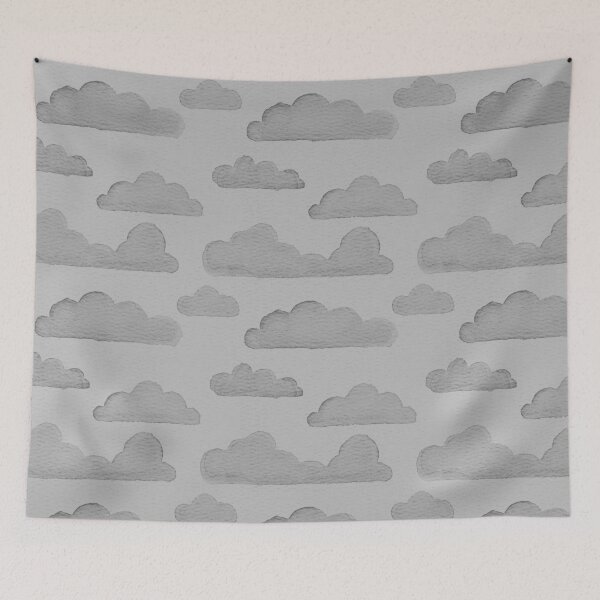 Item preview, Dreamtime Clouds Watercolor Pattern - Fog + Earth designed and sold by Irene Estelle.
