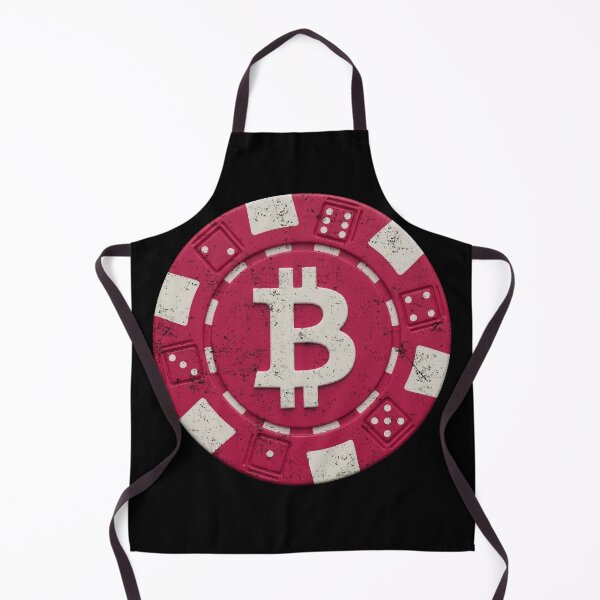 Item preview, Bitcoin Crypto Pink Poker Chip Distressed designed and sold by BluecidDesign.