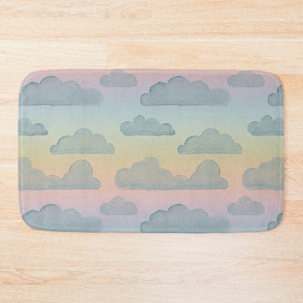 Item preview, Dreamtime Clouds Watercolor Pattern - Rainbow Sorbet + Peacock designed and sold by Irene Estelle.