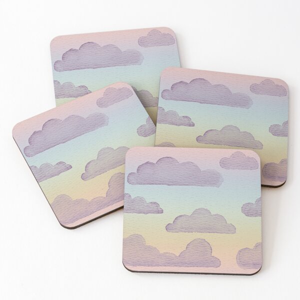 Item preview, Dreamtime Clouds Watercolor Pattern - Rainbow Sorbet + Plum designed and sold by Irene Estelle.