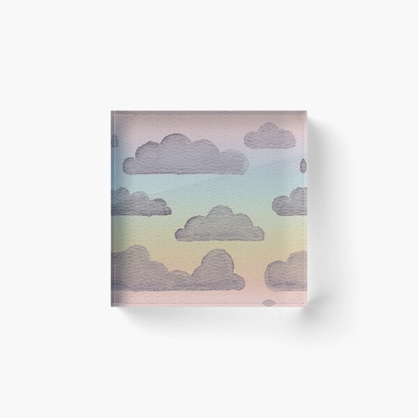 Item preview, Dreamtime Clouds Watercolor Pattern - Rainbow Sorbet + Fig designed and sold by Irene Estelle.