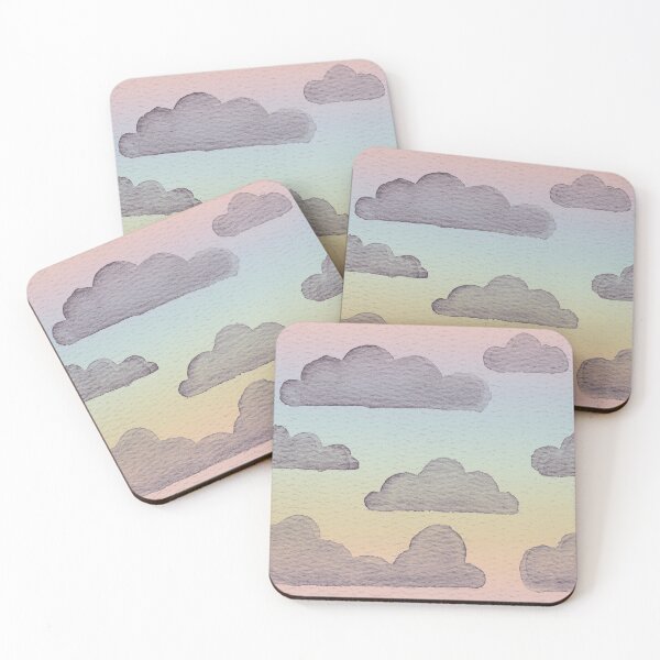 Item preview, Dreamtime Clouds Watercolor Pattern - Rainbow Sorbet + Fig designed and sold by Irene Estelle.