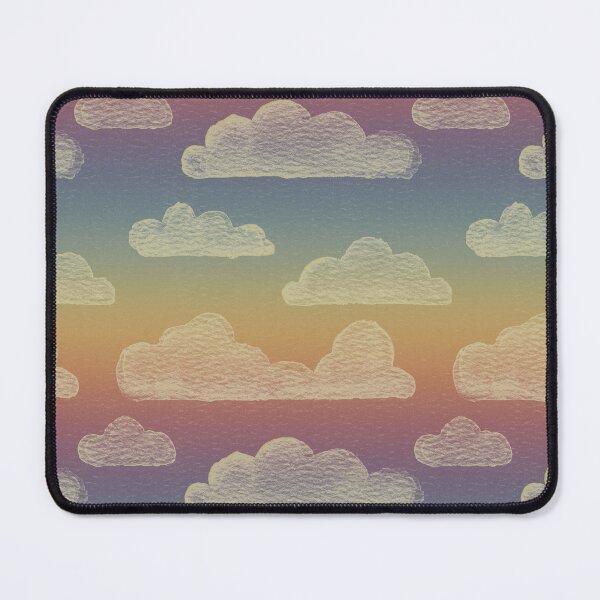 Item preview, Dreamtime Clouds Watercolor Pattern - Rainbow Sunset + Gold designed and sold by Irene Estelle.
