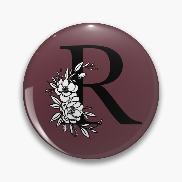 Item preview, Burgundy Floral Laurel Letter R - Beautiful Name Initial with Magnolia Flowers designed and sold by breezecrafty23.