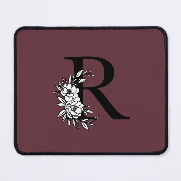 Item preview, Burgundy Floral Laurel Letter R - Beautiful Name Initial with Magnolia Flowers designed and sold by breezecrafty23.