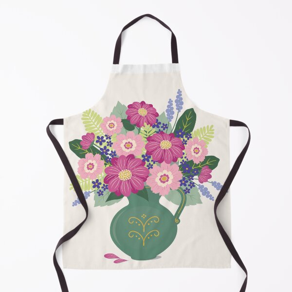Item preview, Green Vintage Pitcher Floral Design designed and sold by Pink Studio Art.