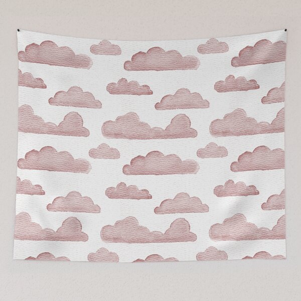 Item preview, Dreamtime Clouds Watercolor Pattern - Snow + Ruby designed and sold by Irene Estelle.
