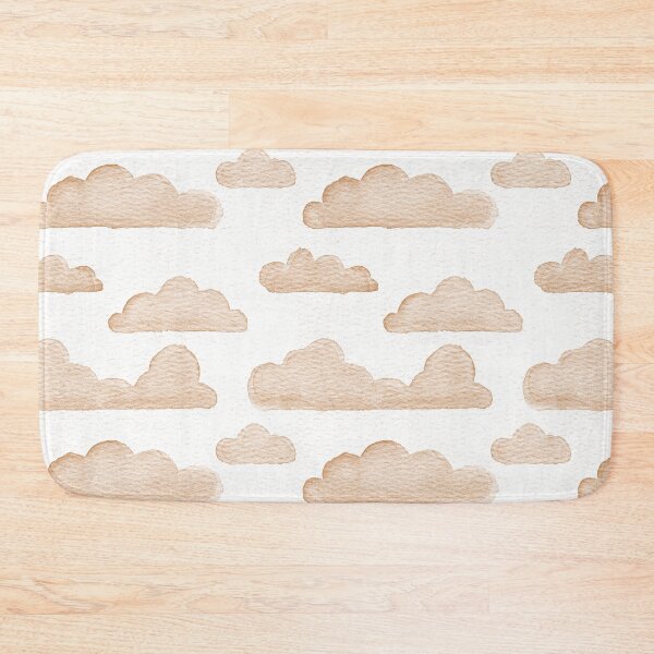 Item preview, Dreamtime Clouds Watercolor Pattern - Snow + Rust designed and sold by Irene Estelle.