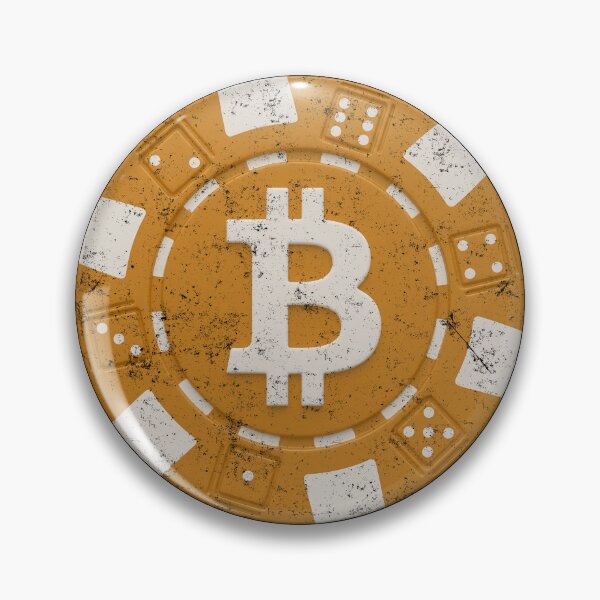 Item preview, Bitcoin Crypto Orange Poker Chip Distressed designed and sold by BluecidDesign.