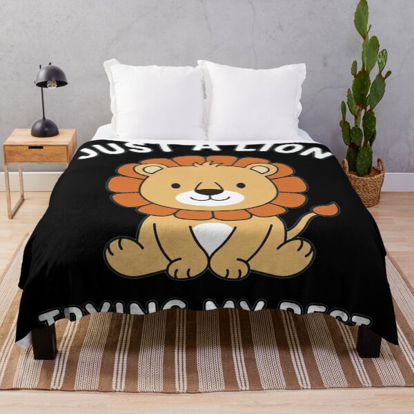 Item preview, Just A Lion Trying My Best Funny Cute Lion designed and sold by Owcomm.