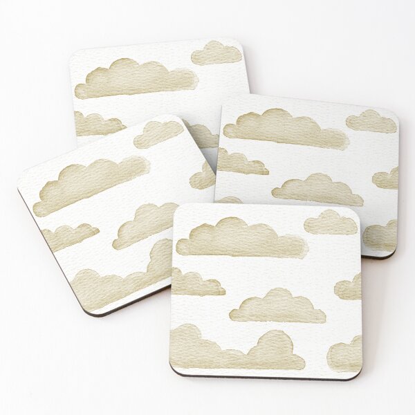 Item preview, Dreamtime Clouds Watercolor Pattern - Snow + Ochre designed and sold by Irene Estelle.