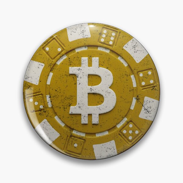 Item preview, Bitcoin Crypto Gold Poker Chip Distressed designed and sold by BluecidDesign.