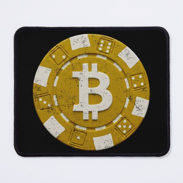 Item preview, Bitcoin Crypto Gold Poker Chip Distressed designed and sold by BluecidDesign.