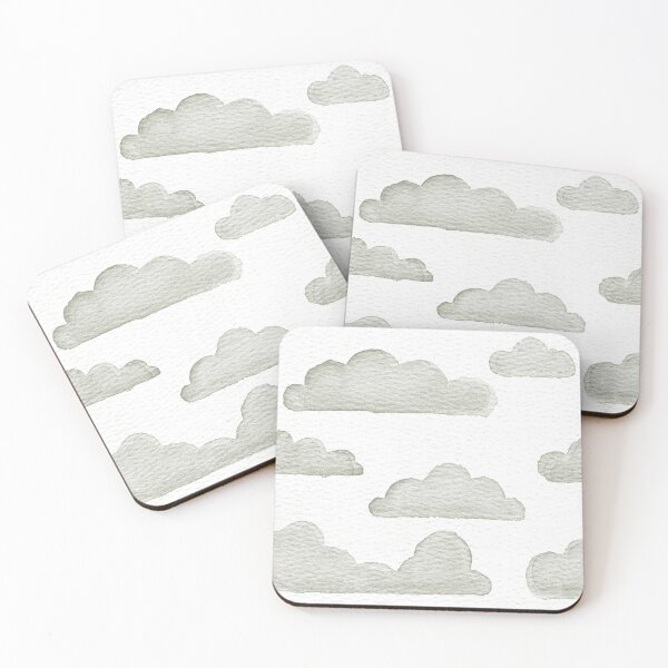 Item preview, Dreamtime Clouds Watercolor Pattern - Snow + Sage designed and sold by Irene Estelle.