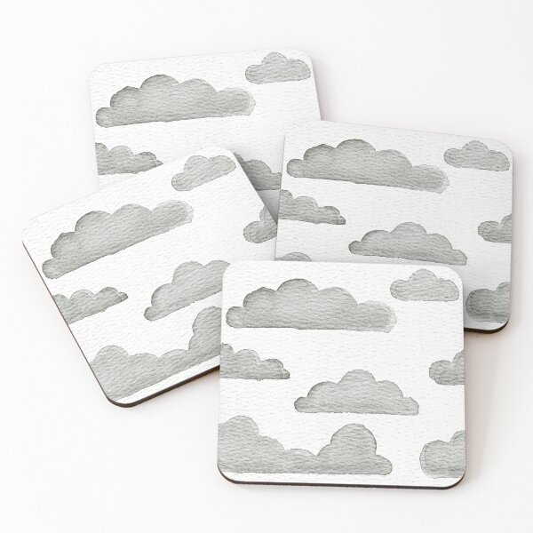 Item preview, Dreamtime Clouds Watercolor Pattern - Snow + Pine designed and sold by Irene Estelle.