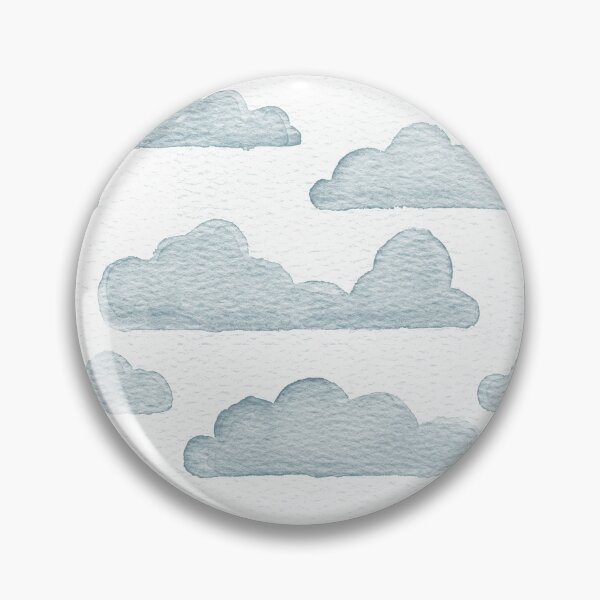 Item preview, Dreamtime Clouds Watercolor Pattern - Snow + Peacock designed and sold by Irene Estelle.