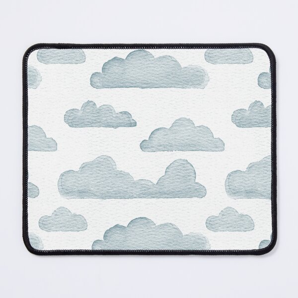 Item preview, Dreamtime Clouds Watercolor Pattern - Snow + Peacock designed and sold by Irene Estelle.