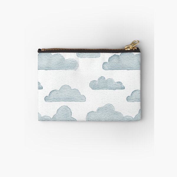 Item preview, Dreamtime Clouds Watercolor Pattern - Snow + Peacock designed and sold by Irene Estelle.