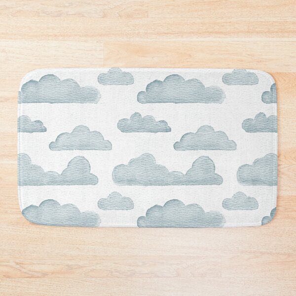 Item preview, Dreamtime Clouds Watercolor Pattern - Snow + Peacock designed and sold by Irene Estelle.