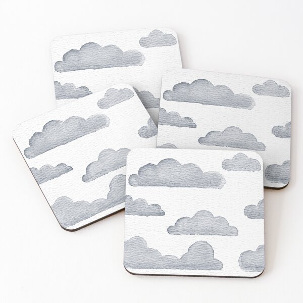 Item preview, Dreamtime Clouds Watercolor Pattern - Snow + Dusk designed and sold by Irene Estelle.