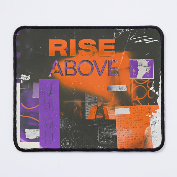 Item preview, Rise Above Vintage Grunge Collage Typography Collection Design designed and sold by ART ATTACK ZONE.