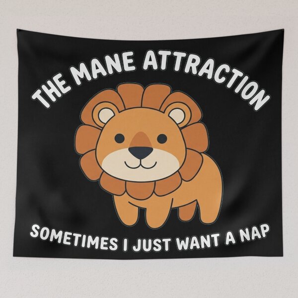 Item preview, The Mane Attraction Sometimes I Just Want A Nap Funny Lion designed and sold by Owcomm.