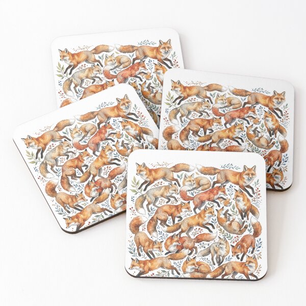 Item preview, foxes water art designed and sold by Stickers void.