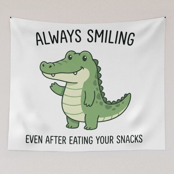 Item preview, Always Smiling Even After Eating Your Snacks Funny Crocodile designed and sold by Owcomm.