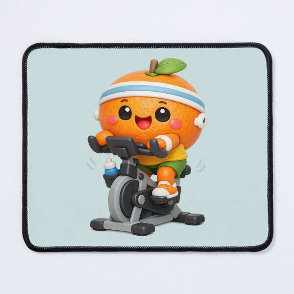 Item preview, Cute Mandarin Spin Class Rider | Kawaii Fruit Workout 3D CGI designed and sold by Moons Studio.