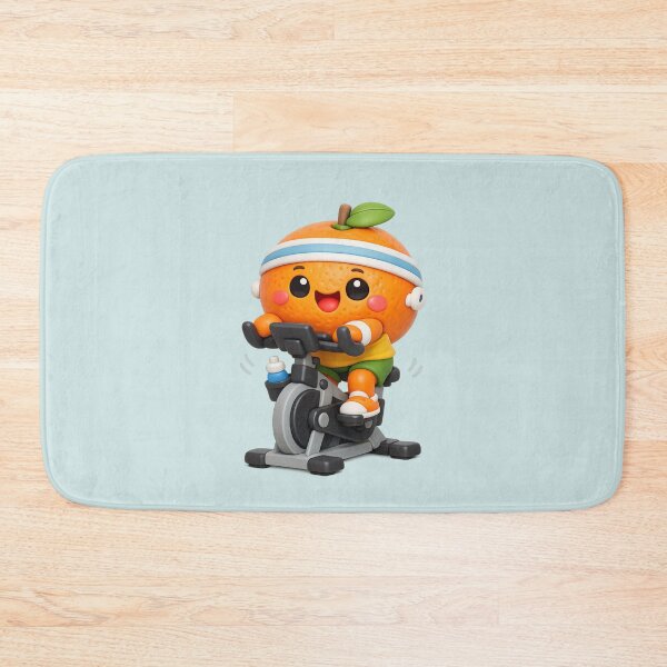 Item preview, Cute Mandarin Spin Class Rider | Kawaii Fruit Workout 3D CGI designed and sold by Moons Studio.