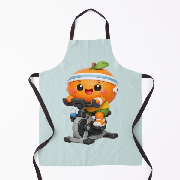 Item preview, Cute Mandarin Spin Class Rider | Kawaii Fruit Workout 3D CGI designed and sold by Moons Studio.
