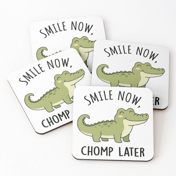 Item preview, Smile Now Chomp Later Funny Alligator Cute Crocodile Humor designed and sold by Owcomm.