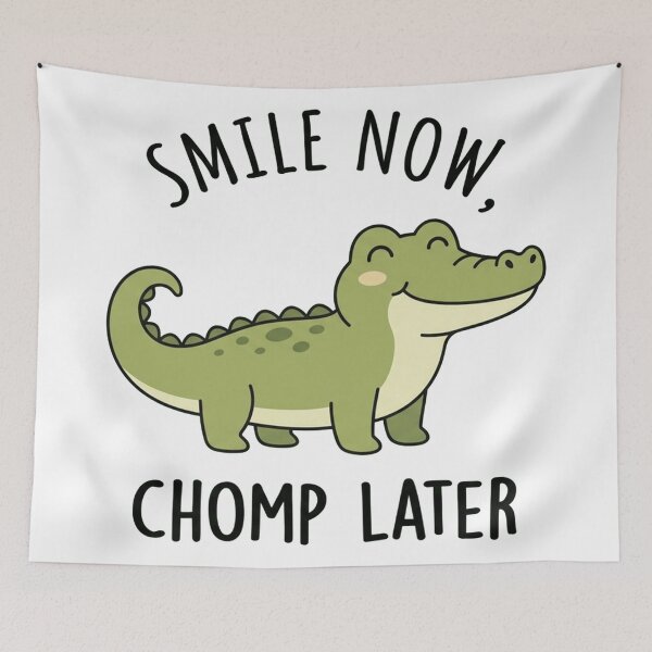 Item preview, Smile Now Chomp Later Funny Alligator Cute Crocodile Humor designed and sold by Owcomm.