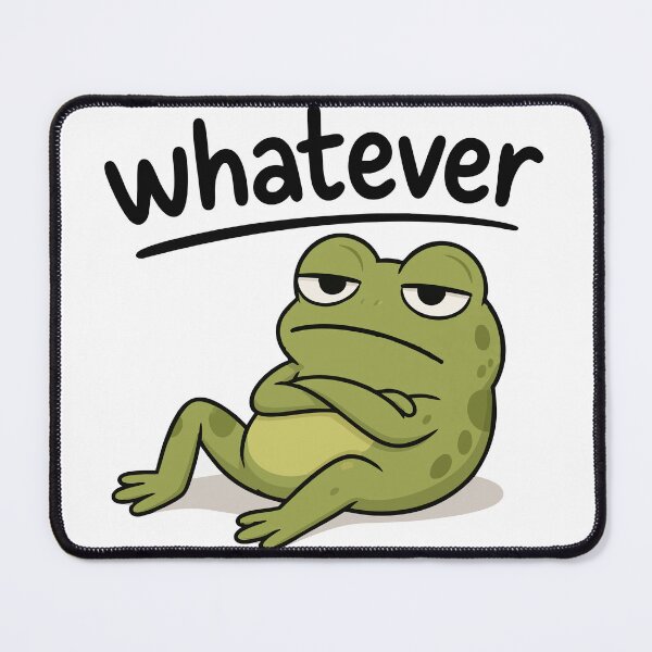 Item preview, Whatever Frog Unbothered Mood Sticker designed and sold by Rodrigo-Paiva.