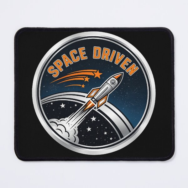 Item preview, Space Driven Rocket Badge – Retro Space Launch Design designed and sold by Altair_.