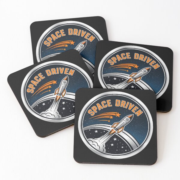 Item preview, Space Driven Rocket Badge – Retro Space Launch Design designed and sold by Altair_.