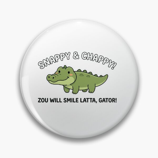 Item preview, Snappy & Chappy Zou Will Smile Latta Gator Cute Kawaii Alligator designed and sold by Owcomm.