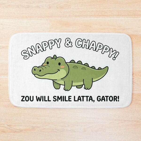 Item preview, Snappy & Chappy Zou Will Smile Latta Gator Cute Kawaii Alligator designed and sold by Owcomm.
