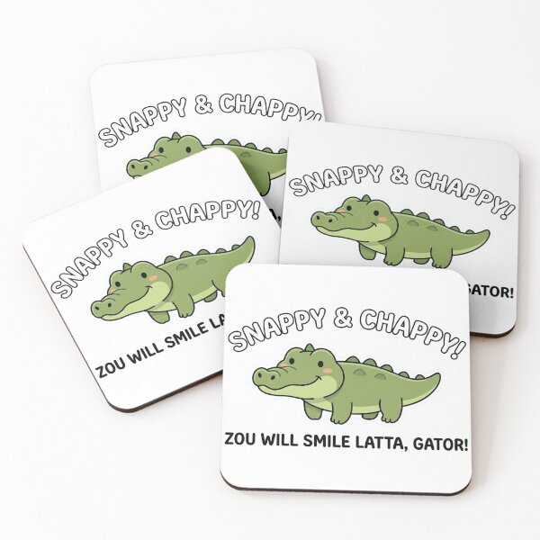 Item preview, Snappy & Chappy Zou Will Smile Latta Gator Cute Kawaii Alligator designed and sold by Owcomm.