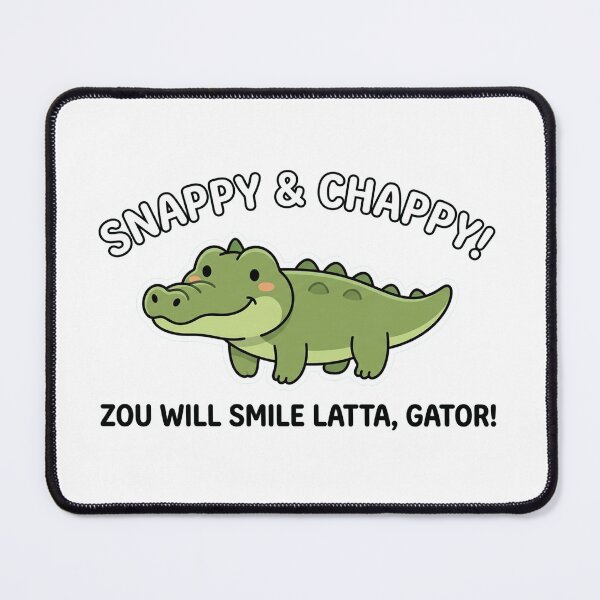 Item preview, Snappy & Chappy Zou Will Smile Latta Gator Cute Kawaii Alligator designed and sold by Owcomm.