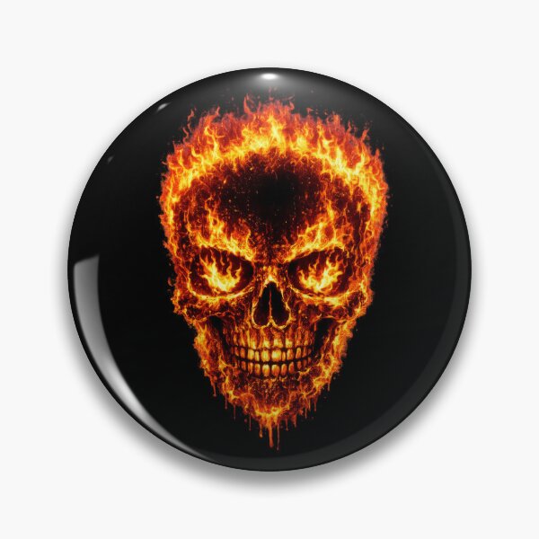 Item preview, Flaming Skull – Fire Skull with Burning Eyes – Hellfire Gothic Skull Design designed and sold by TheTrendsDesk.