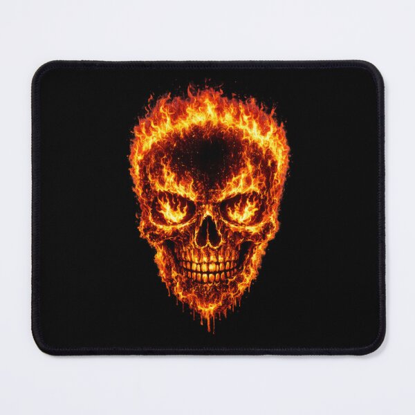 Item preview, Flaming Skull – Fire Skull with Burning Eyes – Hellfire Gothic Skull Design designed and sold by TheTrendsDesk.
