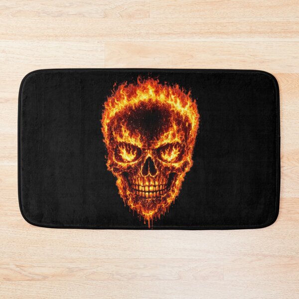 Item preview, Flaming Skull – Fire Skull with Burning Eyes – Hellfire Gothic Skull Design designed and sold by TheTrendsDesk.