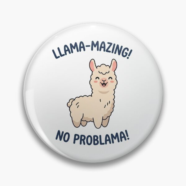 Item preview, Llama-Mazing No Problama! Cute Funny Llama Pun designed and sold by Owcomm.