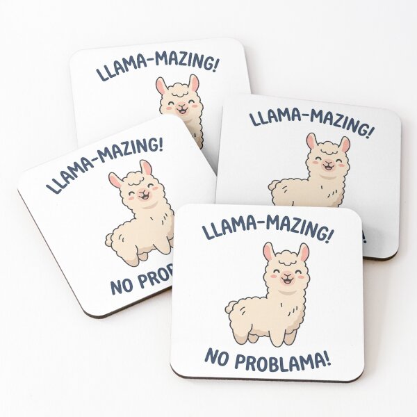 Item preview, Llama-Mazing No Problama! Cute Funny Llama Pun designed and sold by Owcomm.