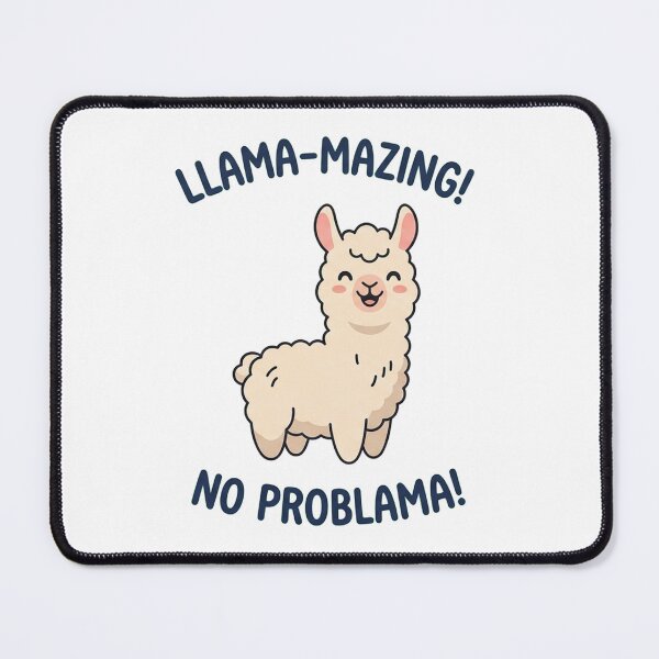 Item preview, Llama-Mazing No Problama! Cute Funny Llama Pun designed and sold by Owcomm.