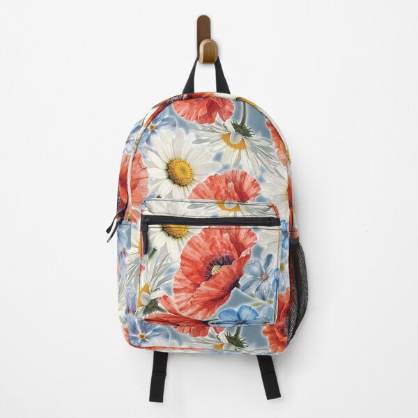 Item preview, Poppies and Daisies Floral Print designed and sold by Poplartree.