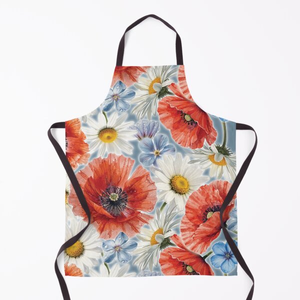 Item preview, Poppies and Daisies Floral Print designed and sold by Poplartree.